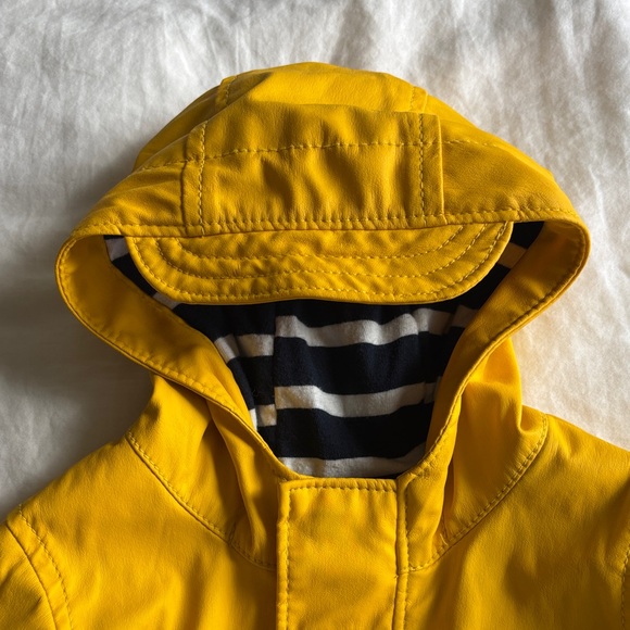 babyGap Yellow Kids Rain Hooded Jacket 6-12 Months - Picture 2 of 8